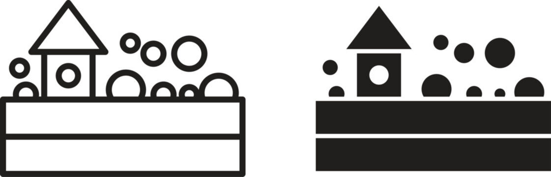 Ball pit icon for social media, app, and web design. Vector illustration.