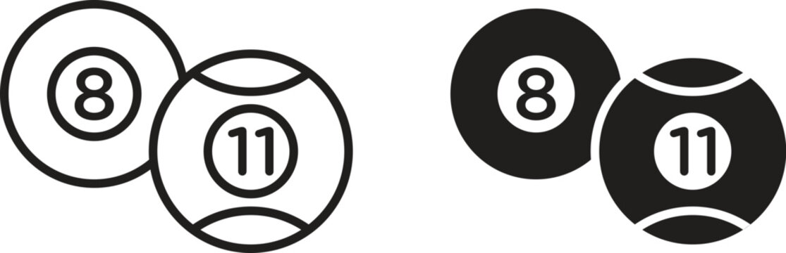 Billiard ball icon for social media, app, and web design. Vector illustration.