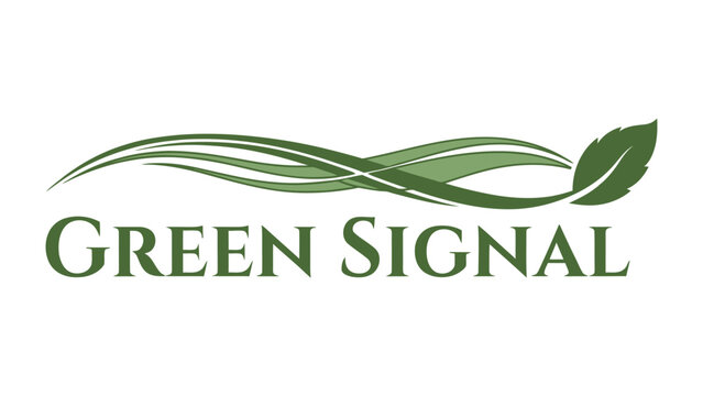 Green Signal Logo: The logo showcases a stylized visual element representing the harmonious integration of natural elements, such as a leaf and flowing lines.