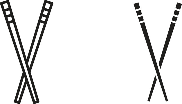 Chopsticks icon for social media, app, and web design. Vector illustration.