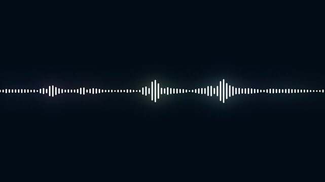 abstract music sound wave or audio wavefrom isolated on black background.Line digital minimalist voice and symbol technology.