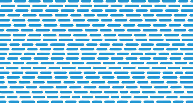 Seamless blue dashed line pattern on with seamless repeating geometric abstract