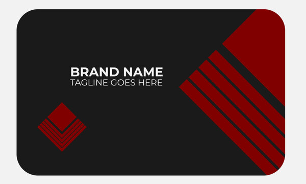 Premium Black and Red Business Card Layout, Sleek Corporate Identity Design Template