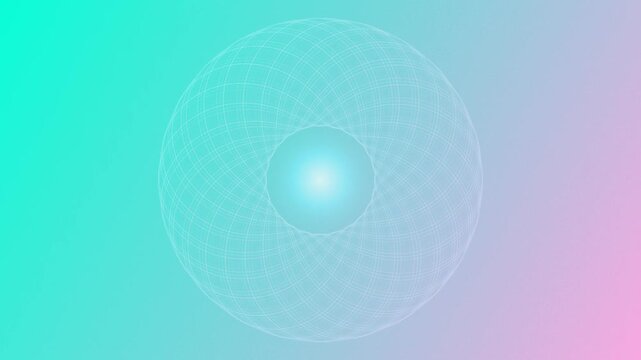 Abstract glowing mandala radiating peaceful energy against a soft gradient background