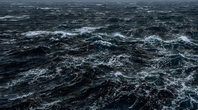 Dark stormy ocean wave texture background with deep blue sea surface for maritime branding and dramatic nature wallpaper 8k resolution no text