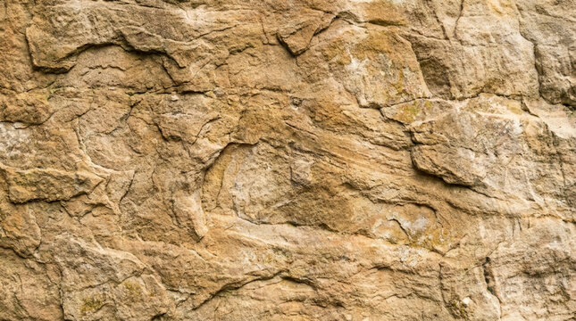 Stone texture background of a brown rock wall with natural rough layers