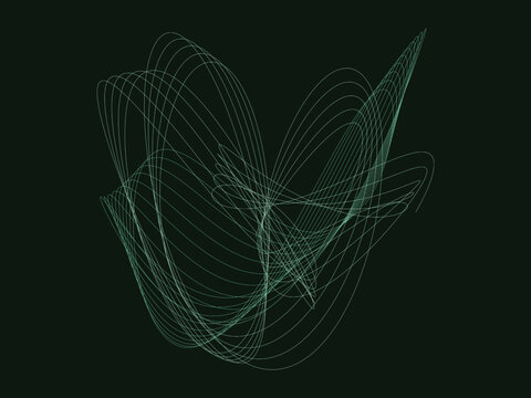 Harmonograph Curve Kinetic Art Decorative Background