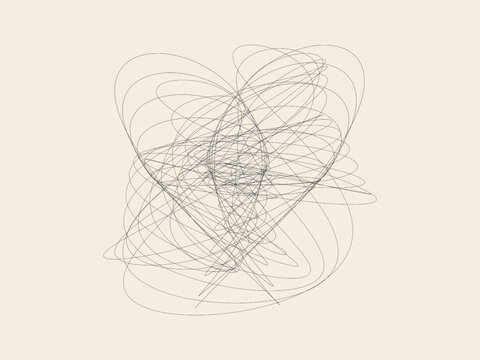 Damped Pendulum Harmonograph Generative Line Art