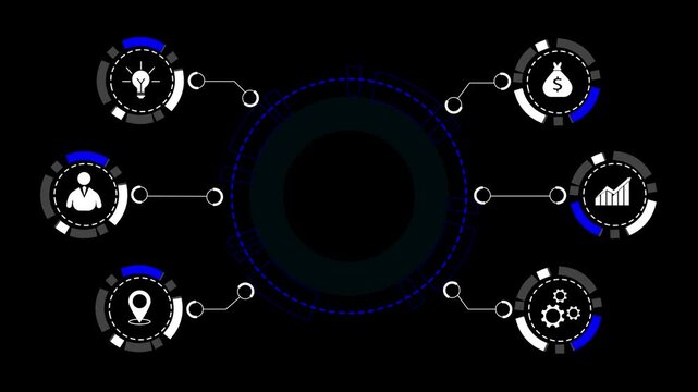 Payroll operations visualized through a futuristic digital HUD. Connected salary, finance, workforce, and performance elements form a modern payroll workflow. corporate payroll systems.
