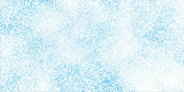 Illustration abstract pattern radiates from center, soft blue tones dominate with artistic circular flow and gentle shading, graphic illustration