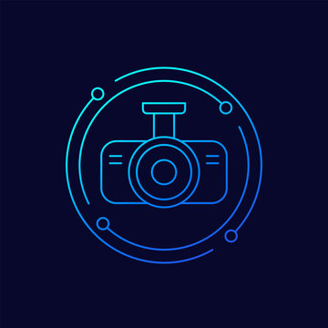 overhead projector icon, linear design