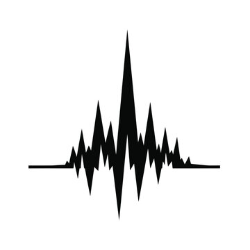 Black sound wave graphic illustration.