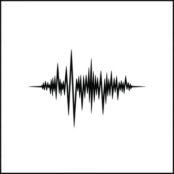 Sound wave pattern black color.