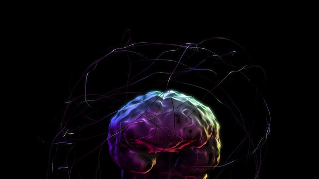 Glowing brain macro view showing intricate neural pathways and synaptic sparks representing deep learning and the intersection of biology and computing technology