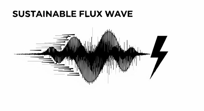 Abstract sound wave representing sustainable energy flow and power