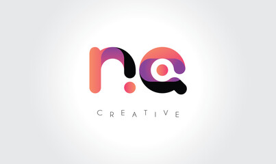 Fototapeta premium NQ Modern Gradient Abstract Logo – Creative Rounded Lettermark Branding Design