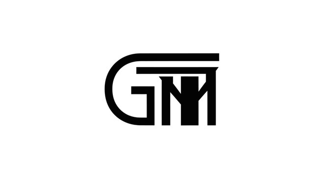 Modern geometric monogram logo icon on white background