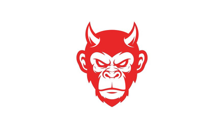 Red devil monkey mascot logo design for esports and gaming © Nur