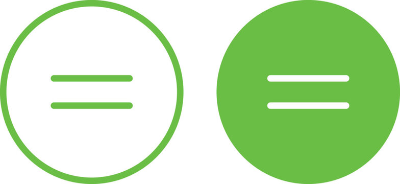 Check mark icon set. Plus and minus symbols. Add and remove sign. Business and interface task desig. 