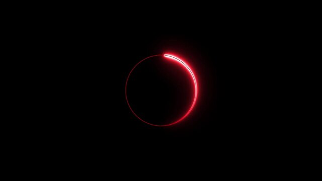 Glowing line web neon circle pattern. neon circle frame icon animation. Neon round frame, circle, ring shape, loading, 4k Animation video on white Background
