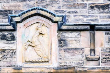 Naklejka premium Architecture feature of the Trinity College, a colonial heritage landmark in Toronto, Canada
