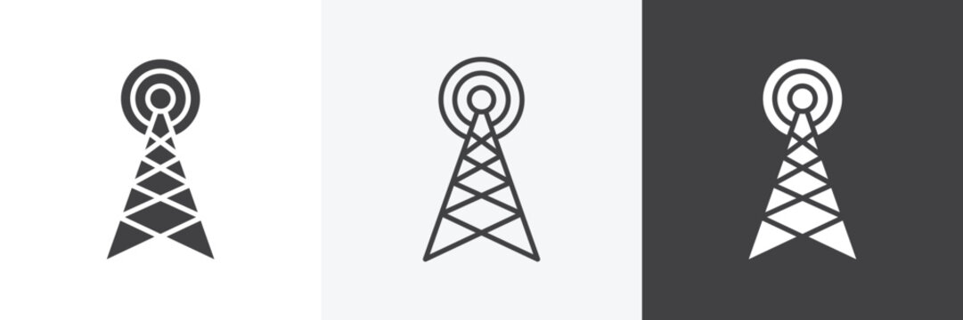 Broadcast icon set for web