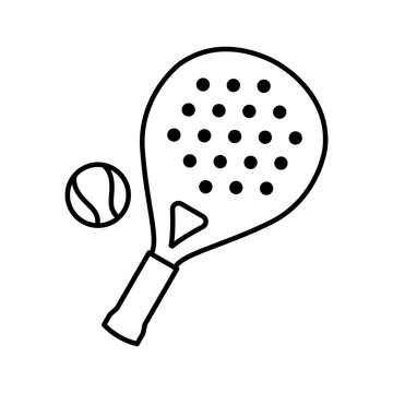 Padel racket line icon vector illustration design. Editable stroke.