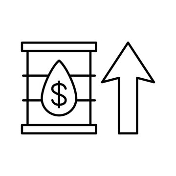 Fuel price line icon vector illustration design. Editable stroke.