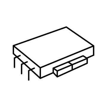 ECU line icon vector illustration design. Editable stroke.
