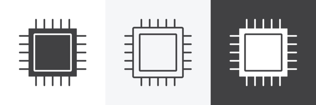 CPU icon set for web