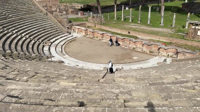 Ancient Roman Theater Architecture in the Archaeological Site of Ostia