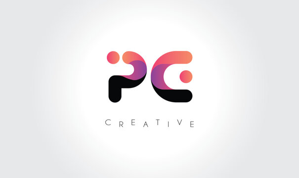 PD Modern Gradient Abstract Logo &ndash; Creative Rounded Lettermark Branding Design