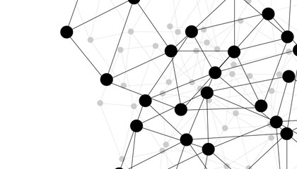Abstract technology dot and line connection digital hi tech design concept background. Space for text. Vector illustration © Rayhan