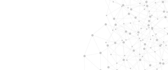 Abstract technology dot and line connection digital hi tech design concept background. Space for text. Vector illustration. Global network connection. © Rayhan