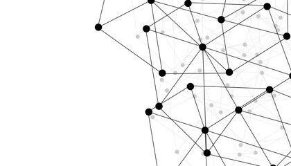 Abstract technology dot and line connection digital hi tech design concept background. Space for text. Vector illustration © Rayhan