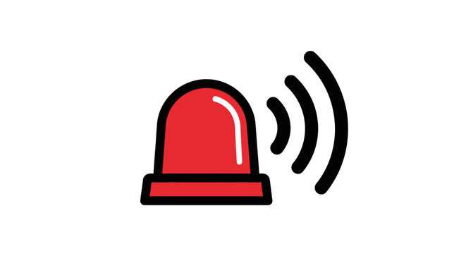 Alert signal light flashing red alarm symbol warning hazard warning notification emergency alert sign emergency service notification alert sign