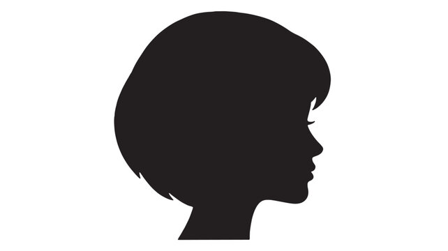 Head silhouette icon with glossy light gray shadow effect for modern premium branding and minimal web design featuring profile, human outline, logo