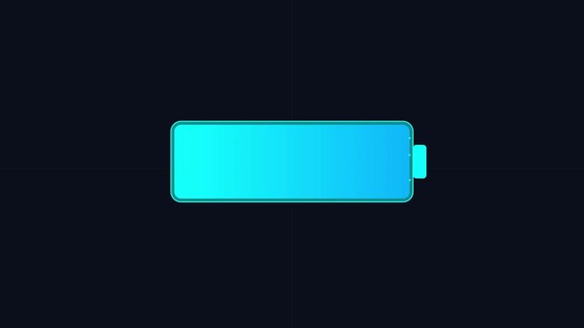 Battery icon, blue charging symbol, power indicator, energy level