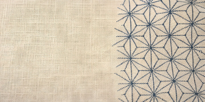 Japanese Hemp Leaf Textile Background