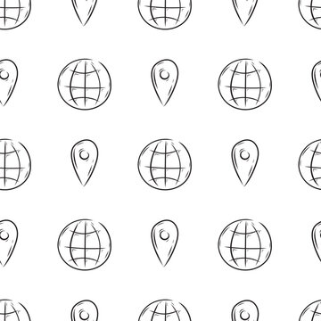 business pattern. startup seamless pattern. doodle business seamless pattern background