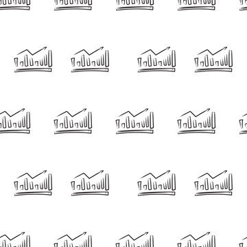 business pattern. startup seamless pattern. doodle business seamless pattern background