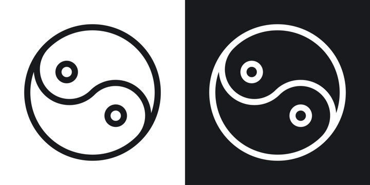 Overall wellness icons set in black and white stroke lines