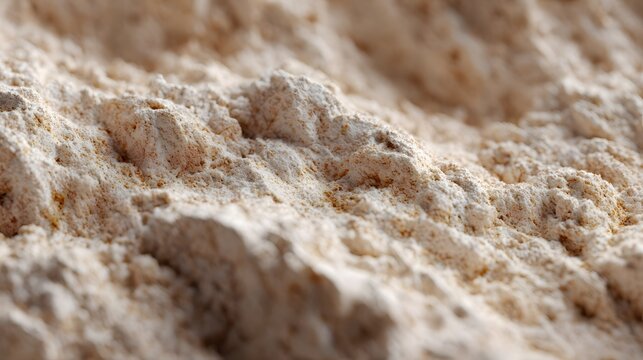 Detailed macro view of rough white limestone rock surface showing intricate porous textures and natural beige mineral patterns illuminated by soft daylight from the side