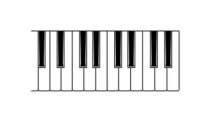 Fototapeta premium Simple Piano Keyboard Keys Illustration