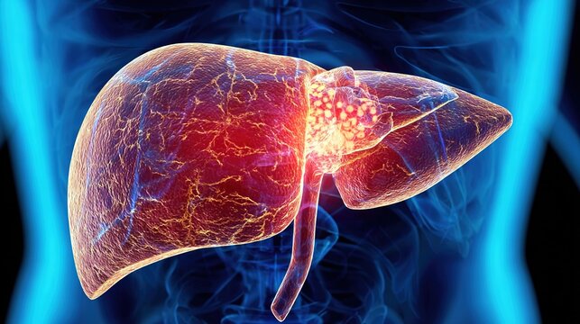 Liver Cirrhosis, chronic progressive liver disease with fibrous scar tissue and declining hepatic function. Main triggers include viral hepatitis, long-term alcohol abuse and fatty liver, 
