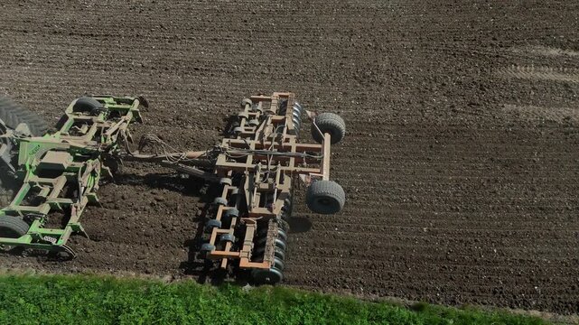 Heavy farm machinery potato plough bed former soil preparation
