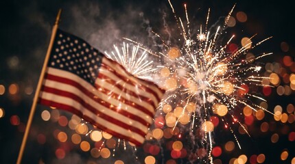 Spectacular independence day fireworks celebrating usa freedom with a vibrant display © TARAK