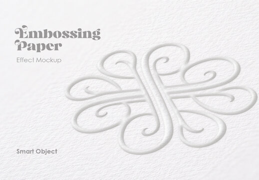 Embossing Paper Effect Mockup
