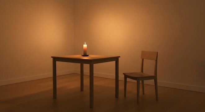 Warm light reflective scene