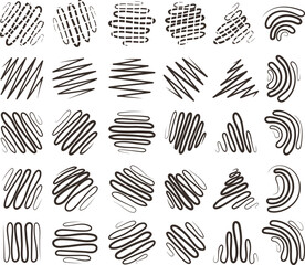 Fototapeta premium Scribbles composed of dense linear textures provide an effective background element for adding tactile visual interest to graphic compositions.